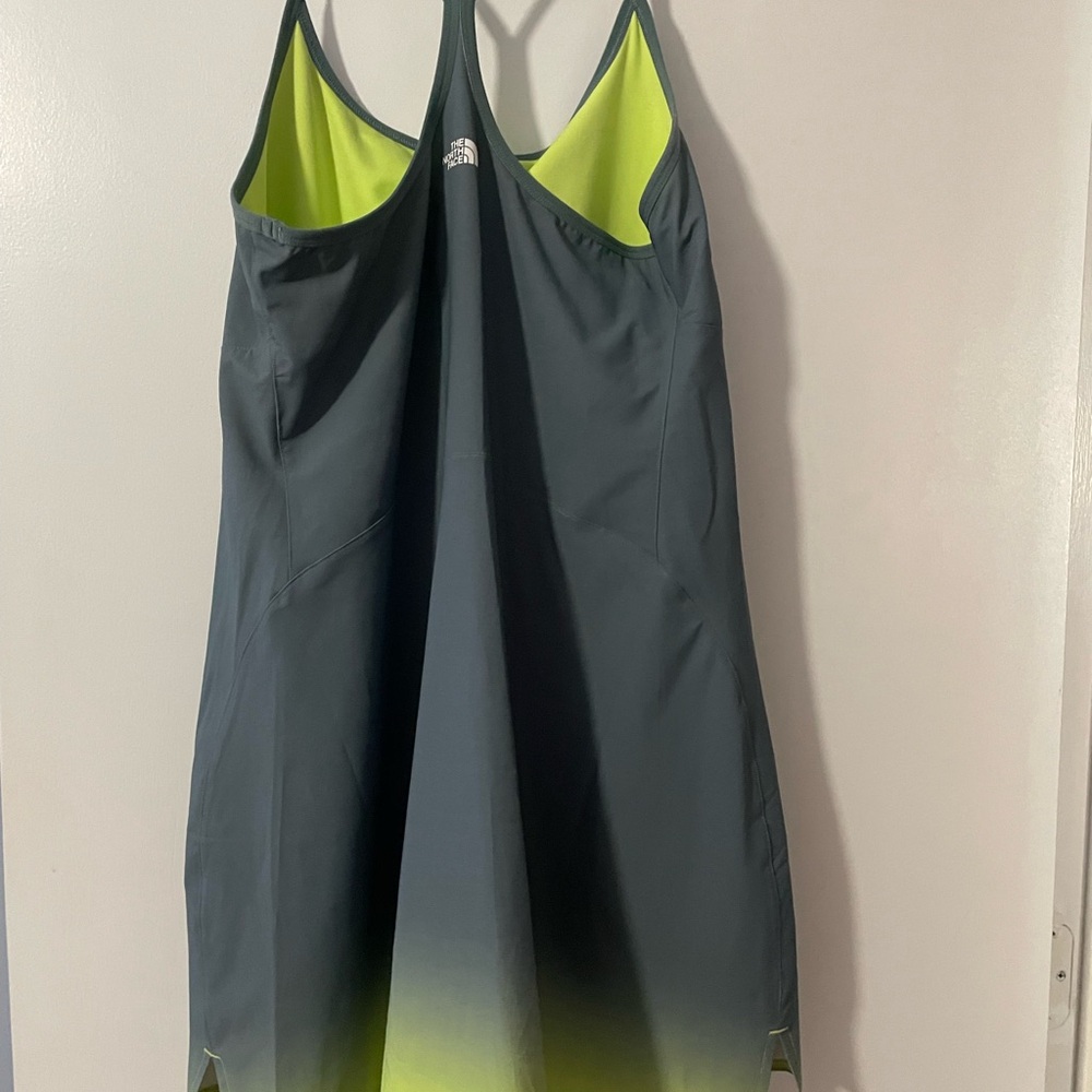 The North Face Swim Dress Blue and Green with under shorts. Large